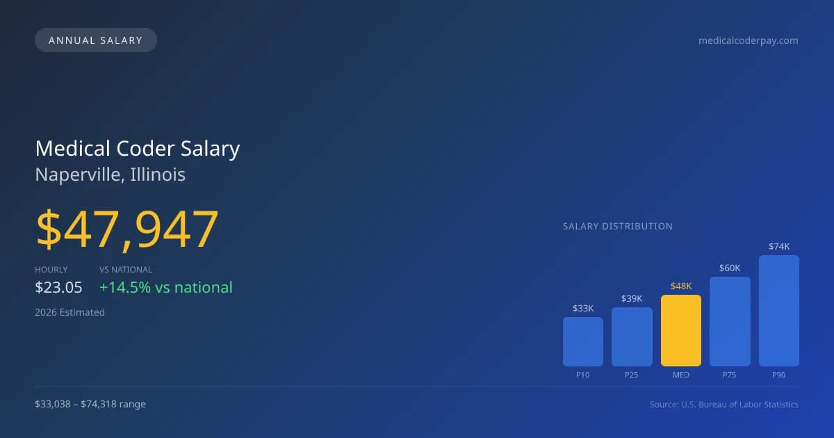 Medical Coder Salary in Naperville, IL โ 2026 est., based on 2025 BLS