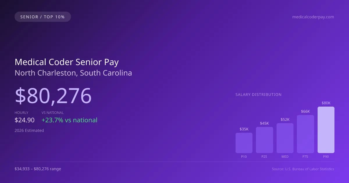 Medical Coder Senior Salary in North Charleston, SC — 2026 est., based on 2025 BLS